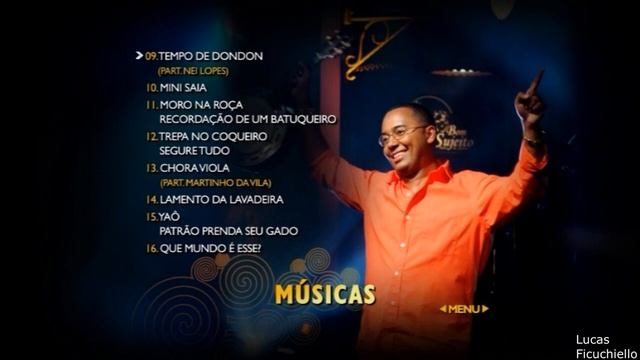 Menu do DVD | Dudu Nobre Roda de Samba Ao vivo смотреть онлайн