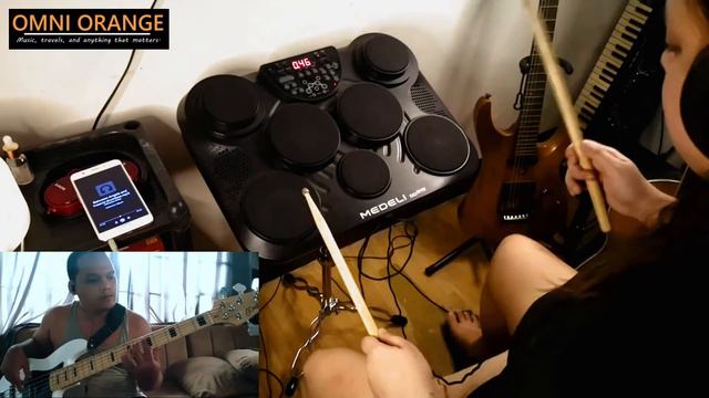 "Between Angels And Insects" by Papa Roach | Medeli DD315 Drum Cover | feat. bassman dawg on Bass смотреть онлайн