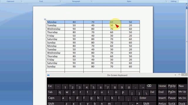 Shortcut key for Selecting Entire Column & Rows in MS Word смотреть онлайн