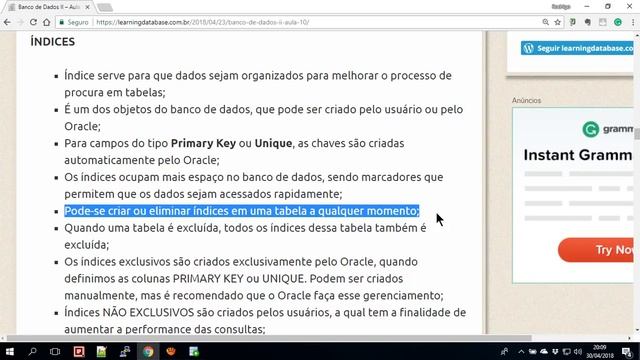 2018-04-30 - CCO - BD-II - AULA 10 - PARTE 01 - VIEWS, INDICES, SINONIMOS смотреть онлайн