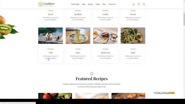 Cookiteer - Food and Recipe WordPress Theme woocommerce instagram Website Builder смотреть онлайн