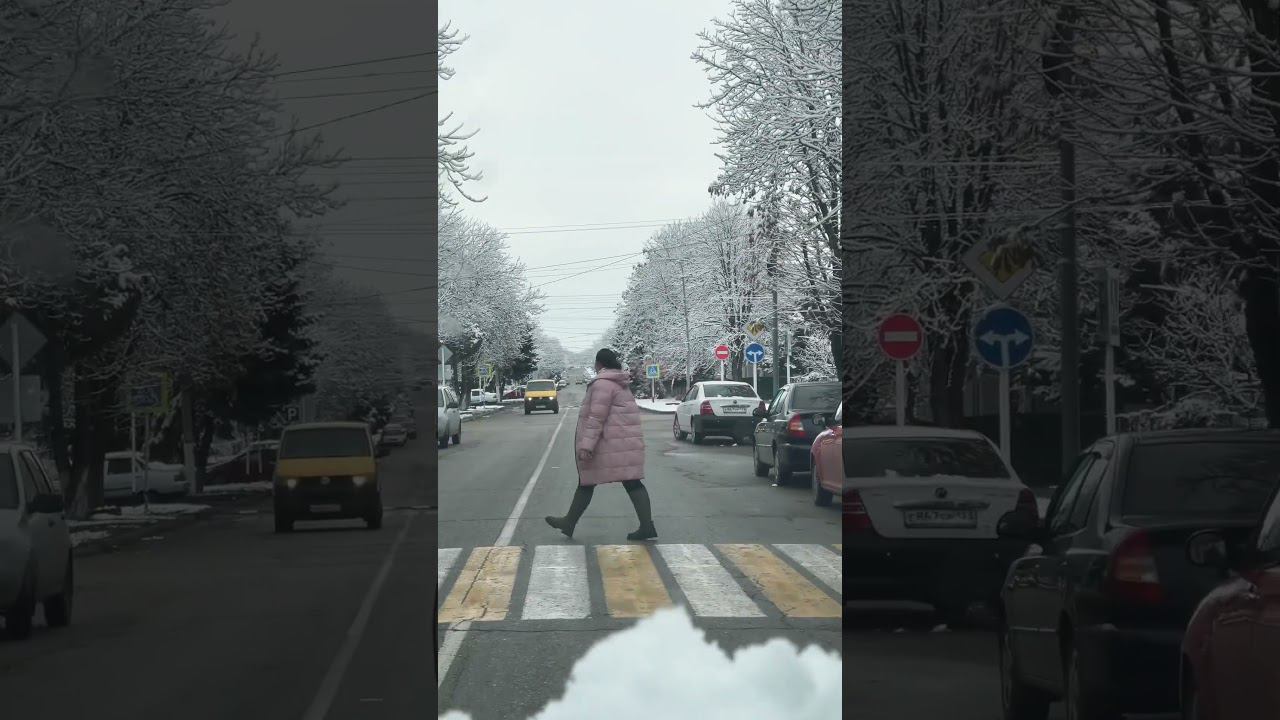 Первый снег. Ст. Выселки Краснодарский край смотреть онлайн