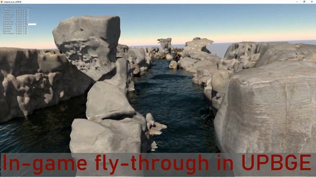 River flow map generation experiment - Mantaflow + Geometry nodes - UPBGE/UE4/GODOT3 смотреть онлайн