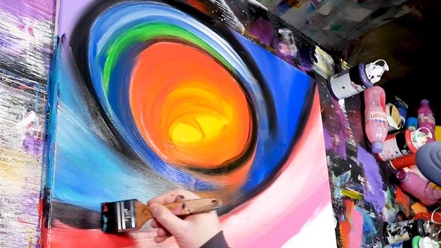 HOW TO paint ABSTRACT ART with acrylic paint | The Dance смотреть онлайн