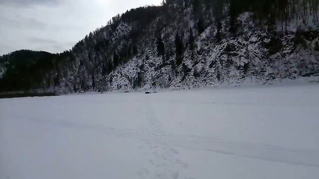 Мана зимой, берег реки, мой архив. смотреть онлайн