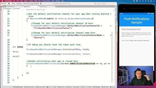 Implement Push Notifications with Xamarin.Forms (Android) and FCM смотреть онлайн