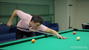 Уроки бильярда - Удар с оттяжкой в бильярде - как делать оттяжку шара (битка)