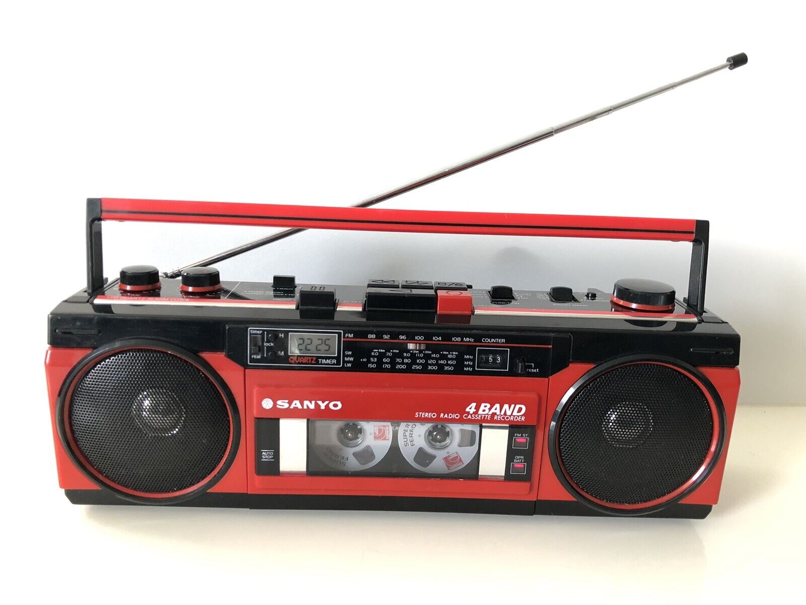 Sanyo M-S350Le 4 Tape Radio - Vintage Boombox Cassette Recorder-ЯПОНИЯ-1985 год смотреть онлайн
