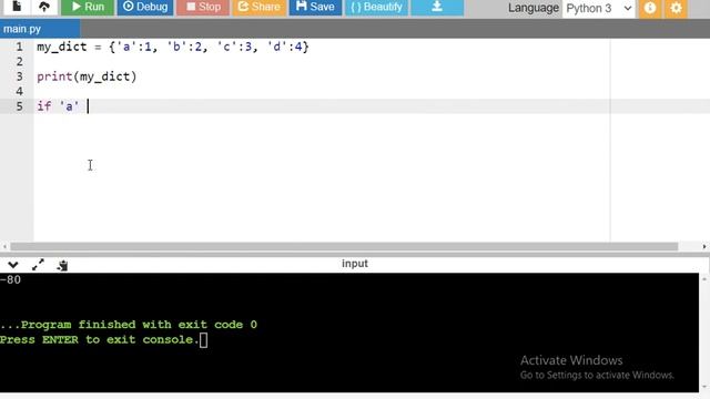 Write a Python program to remove a key from a dictionary. смотреть онлайн