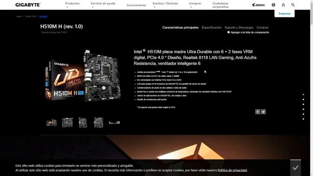 UNBOXING Y REVIEW MOTHERBOARD GIGABYTE H510M H Para Intel 10 y 11 Generation смотреть онлайн