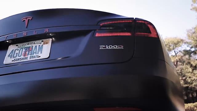 Tesla P100D Satin Black Full Color Change Wrap #201WRAP LUDACRIS! смотреть онлайн