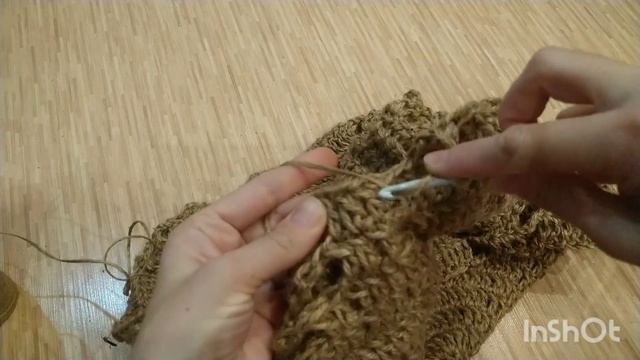 МК ПО ВЯЗАНИЮ АЖУРНОГО КОВРИКА ИЗ ДЖУТА ЧАСТЬ 2 смотреть онлайн