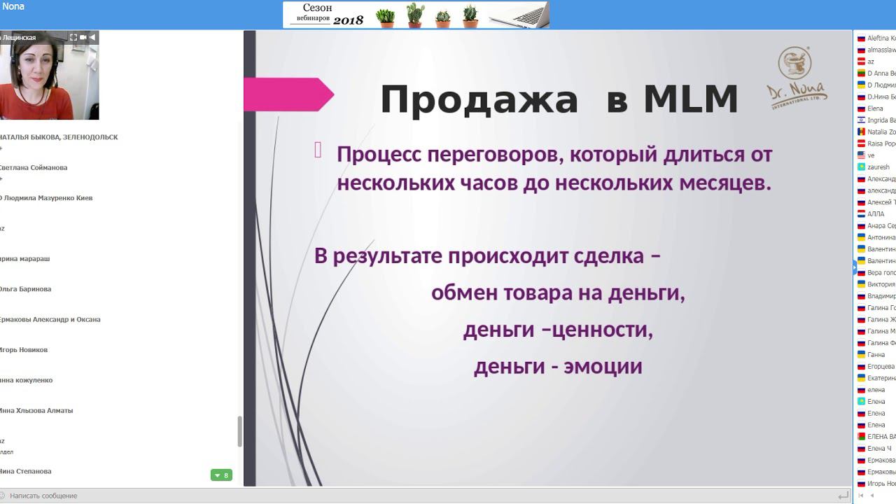 Лещинская Елена. Как стать профессиональным продавцом продукта и бизнеса. смотреть онлайн