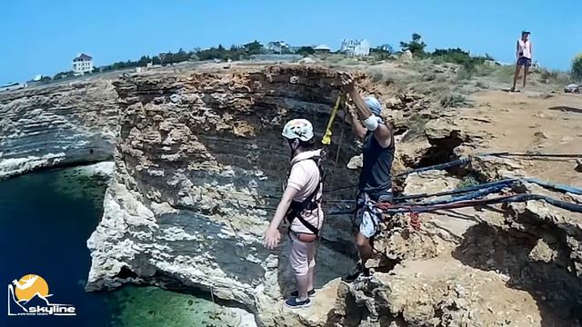 Люба Cape Fiolent SkyLine x-team RopeJumping in Сrimea смотреть онлайн