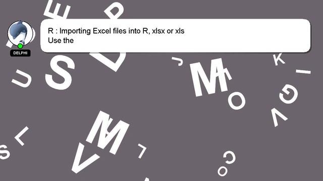 R : Importing Excel files into R, xlsx or xls смотреть онлайн