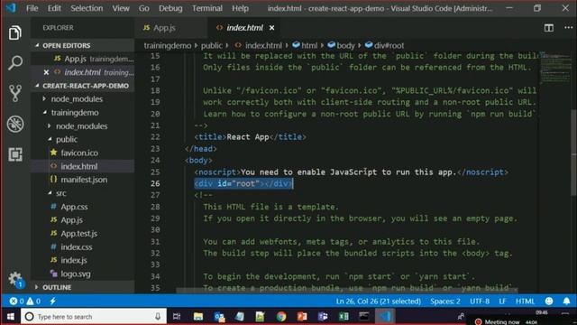 Introduction to React JS (Part-4) - Create a New React App смотреть онлайн