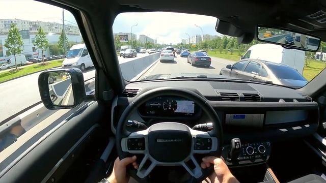 POV ТЕСТ-ДРАЙВ Land Rover DEFENDER 110 / Ленд Ровер ДЕФЕНДЕР 110 на ходу ПОВ тест-драйв 2022 смотреть онлайн