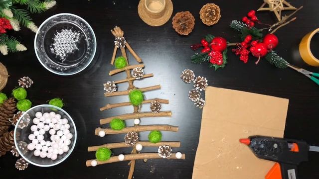 МК | КРЕАТИВНАЯ ЁЛКА ИЗ ПАЛОК ЛЕГКО | DIY смотреть онлайн