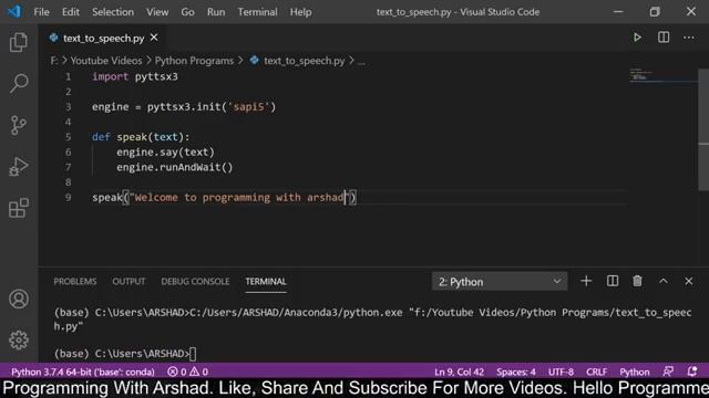 Text To Speech Conversion In Python Programming Language Using pyttsx3 Module. смотреть онлайн