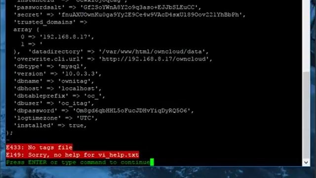 Owncloud error untrusted domain смотреть онлайн