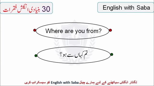 English 30 Short Sentences for Beginners with Urdu Translation | English with Saba смотреть онлайн
