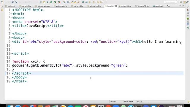 JavaScript DOM addEventListener ( Lecture-54 ) in hindi. смотреть онлайн