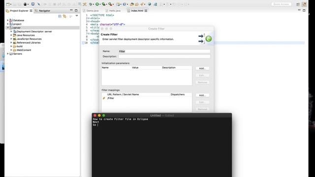 Filter file with Servlet using Eclipse(Add Request) смотреть онлайн