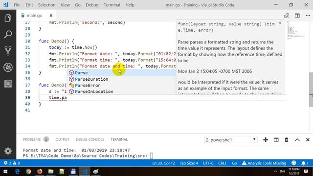 Date and Time in GoLang смотреть онлайн