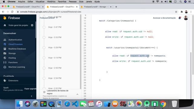 Firebase Firestore Regras de Segurança - Parte 3 - Regra para cada Usuário смотреть онлайн
