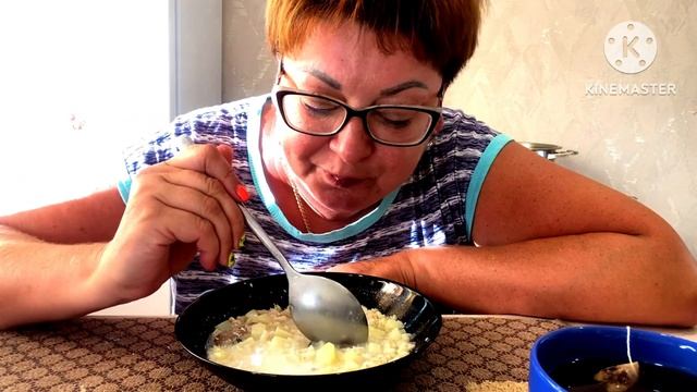 МУКБАНГ/РЫБНЫЙ СУП С ПЕРЛОВКОЙ/ПРИГОТОВИЛА С ПЕРЛОВКОЙ ВПЕРВЫЕ?♀️