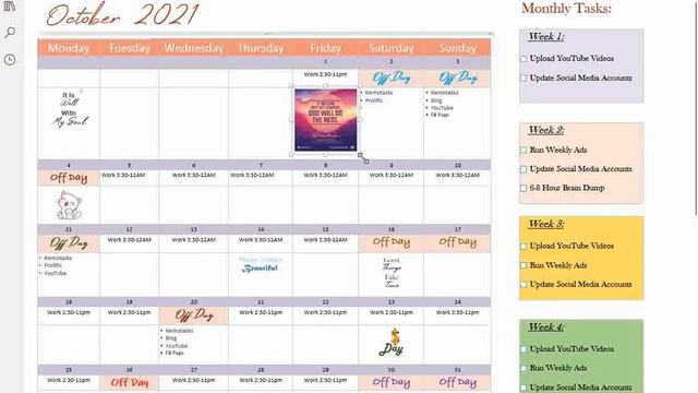 How To Organize Your Calendar In OneNote | Design A Calendar In OneNote