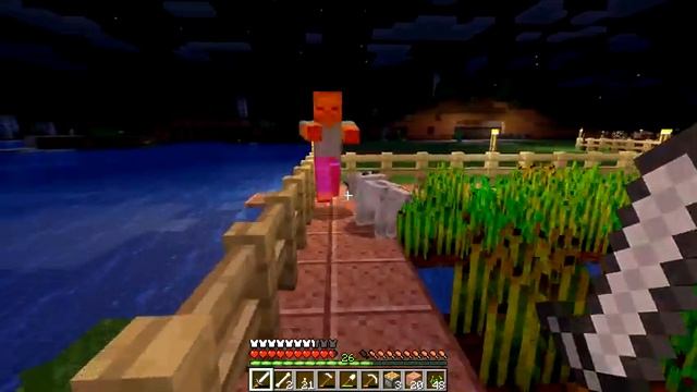 Приручили Волка и улучшили ферму | Minecraft смотреть онлайн