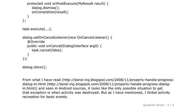 Android : java.lang.IllegalArgumentException: View not attached to window manager смотреть онлайн