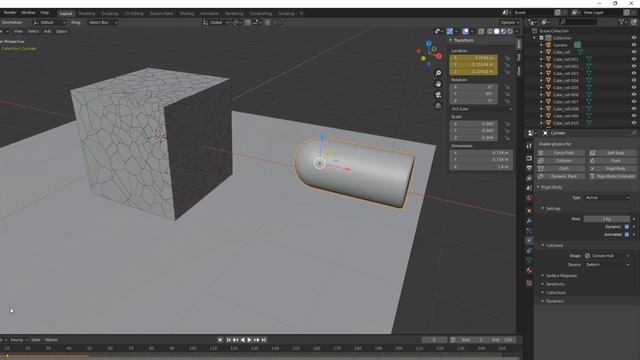 Blender 2.8 Cell Fracture Tutorial | Bullet into the wall смотреть онлайн