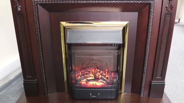 Каминокомплект Alexandria с очагом Majestic BR махагон коричневый антик - Видеообзор смотреть онлайн