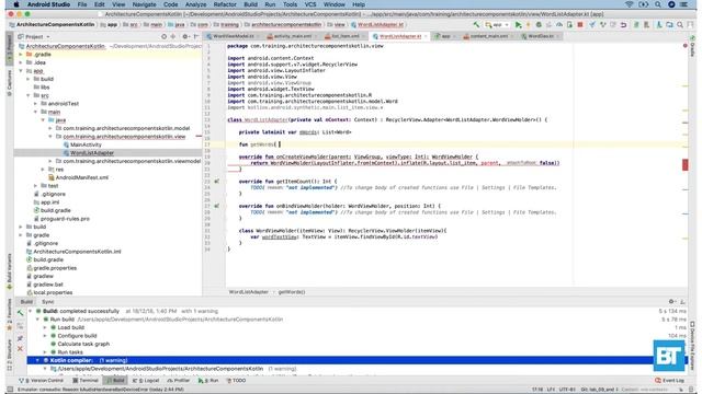 #15 PART4:Add RecyclerView|Kotlin Android App with Architecture Component|Android Studio Tutorial смотреть онлайн