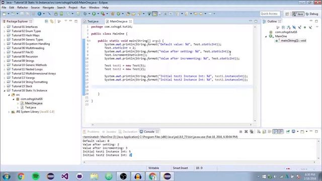 Programming Tutorial 42 - Intermediate Java - 16 - Static vs Instance смотреть онлайн