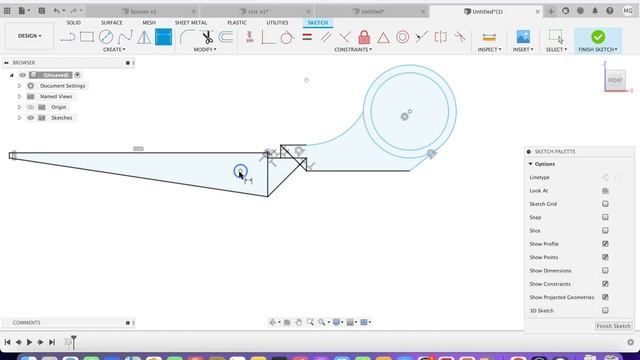 Making Scissor in Fusion360 смотреть онлайн