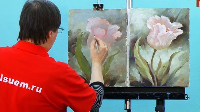 Как нарисовать Тюльпан. Получите 50 уроков Бесплатно ссылка в описании. смотреть онлайн