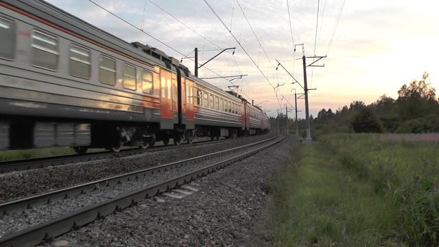 Электропоезд ЭД4М-0456 перегон Петелино - Голицыно смотреть онлайн