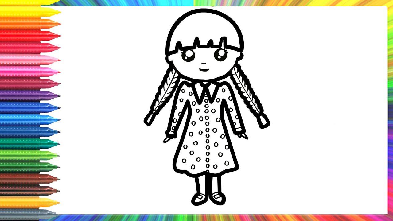 Wednesday. How To Draw Wednesday Addams&Drawing For Children
