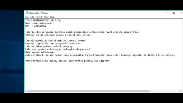 Tutorial arduino dan python (Tugas Instrumentasi Kelautan) смотреть онлайн