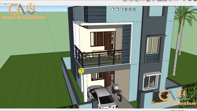 20x28 3BHK 3D House Design With Car Parking | 2 Floor Villa Design | Gopal Architecture смотреть онлайн