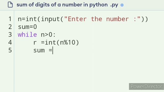 sum of digits of a number in python. CodeWithShahrukh смотреть онлайн