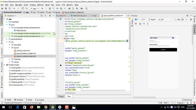 Bottom Sheet trong Android - Part 1 (Persistent Bottom Sheet) - [Android Tutorial - #41] смотреть онлайн