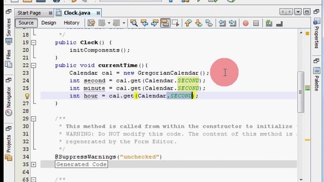 Making a Digital Clock in java Netbeans Part 1/3 смотреть онлайн