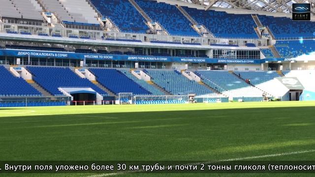 Стадион ФИШТ - Футбольное поле - как устроен стадион в Сочи - ВО Тайм - fisht.info смотреть онлайн