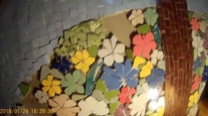 мозаика из колотой плитки, не доделанная работа