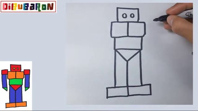 Dibuja un Robot usando figuras geométricas ? ? Dibujos Sencillos смотреть онлайн