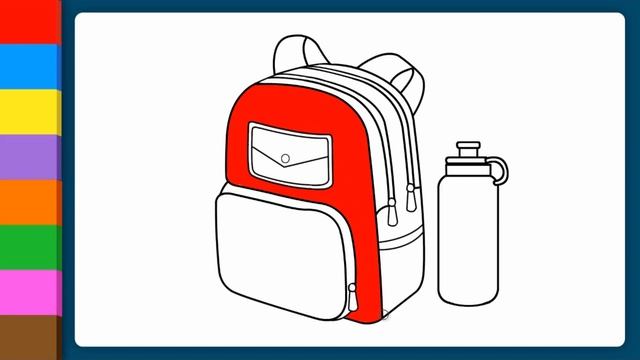 How to Draw and coloring a School Bag / How to Draw for KIDS смотреть онлайн